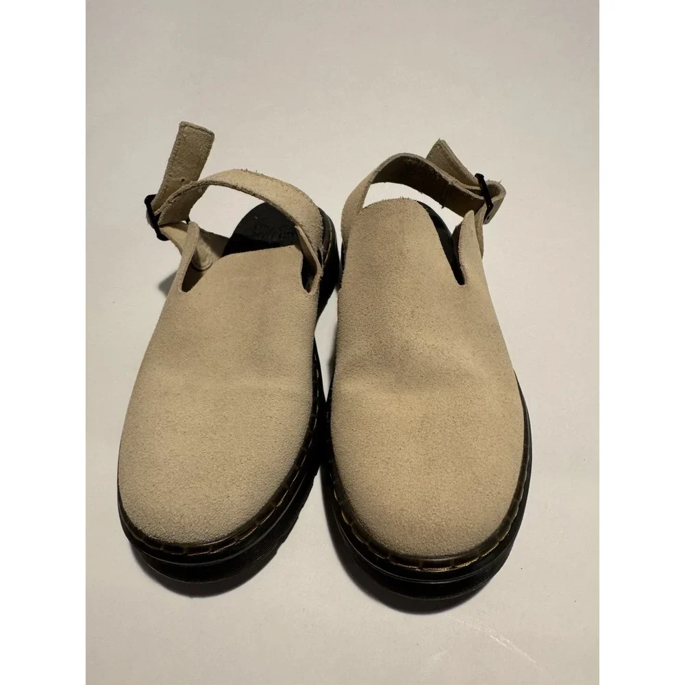 Dr. Marten's Beige Carlson Suede Casual Sling back Mules Men's 6 Ladies 7